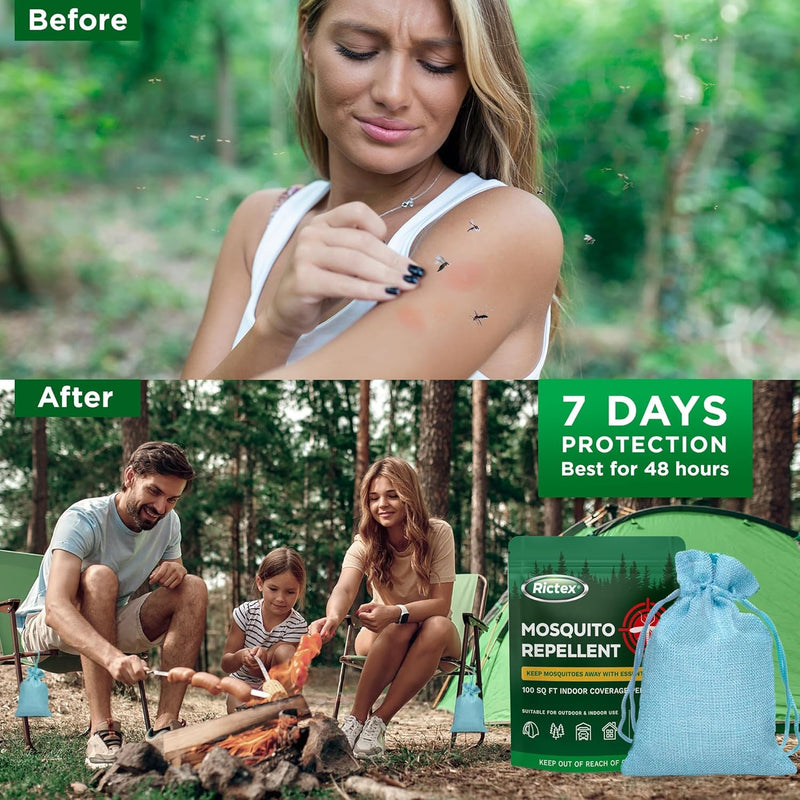 Mosquito Repellent Outdoor Patio & Yard: Natural Citronella & Peppermint Oil Pouches – Safe for Kids & Pets – Essential Oils Formula – Mosquitoes Repeller – Camping & Backyard 10 Pack – image 3