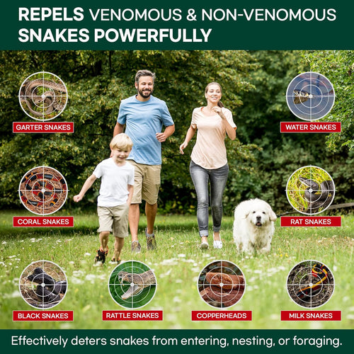 Snake Repellent for Yard Powerful: Keep Snake Away Repellent for Outdoors - Natural Safe for Children and Pets - Snake Be Gone for Lawn Garden Camping Fishing Home 10 Pouches