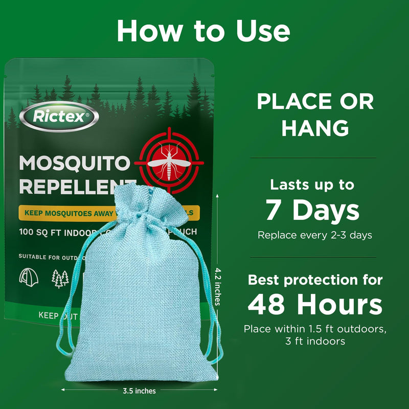 Mosquito Repellent Outdoor Patio & Yard: Natural Citronella & Peppermint Oil Pouches – Safe for Kids & Pets – Essential Oils Formula – Mosquitoes Repeller – Camping & Backyard 10 Pack – image 7